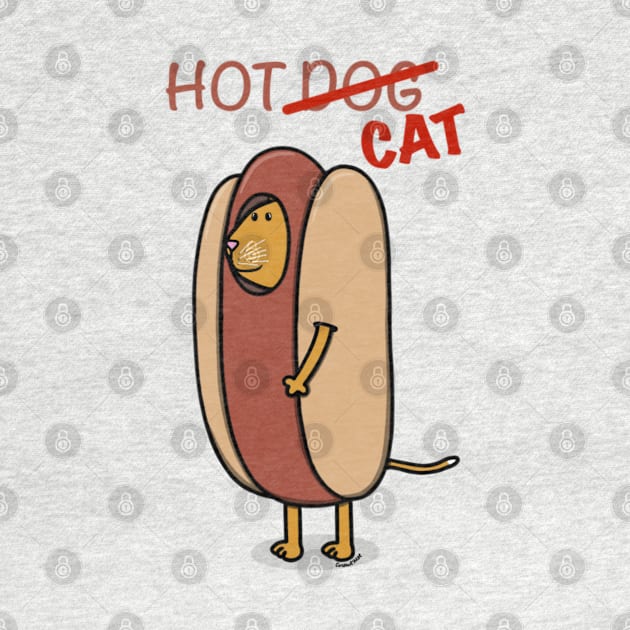 Hot Dog Cat by Coconut Moe Illustrations